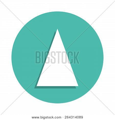 Isosceles Triangle Icon. Elements Of Geometric Figure In Badge Style Icons. Simple Icon For Websites