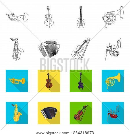 Vector Design Of Music And Tune Icon. Set Of Music And Tool Vector Icon For Stock.