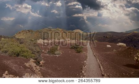 Volcanic Hole, Which In The Past Was Active Only Once. It Is Located On The Island Of La Palma, One 