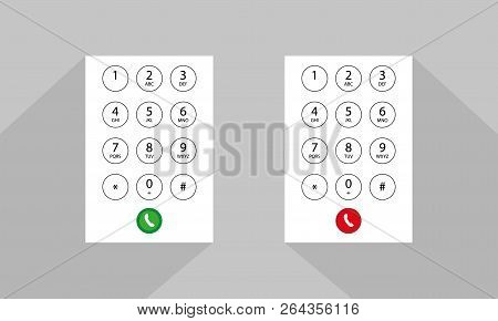 Abstract Flat User Interface Keypad. Technology Concept.