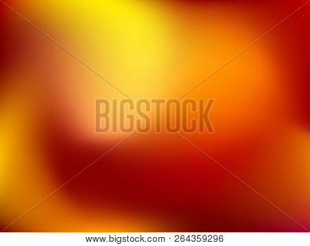 Abstract Blur Gradient Horizontal Background With Trend Pastel Red, Orange, Yellow And Maroon Colors