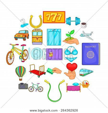 Attendance Icons Set. Cartoon Set Of 25 Attendance Vector Icons For Web Isolated On White Background