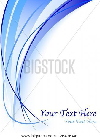 Negocios en blanco con ondas azules