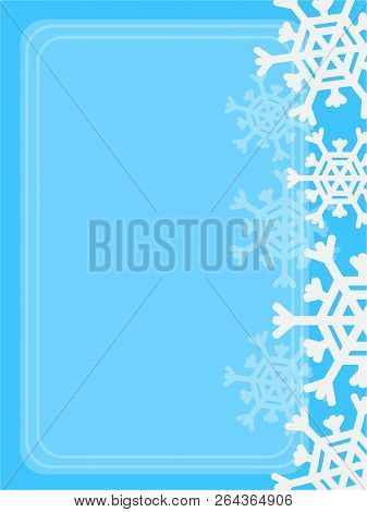 Winter Blank Snowflakes Vector Simple Christmas Poster