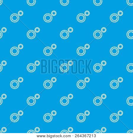 Mildew Virus Pattern Vector Seamless Blue Repeat For Any Use