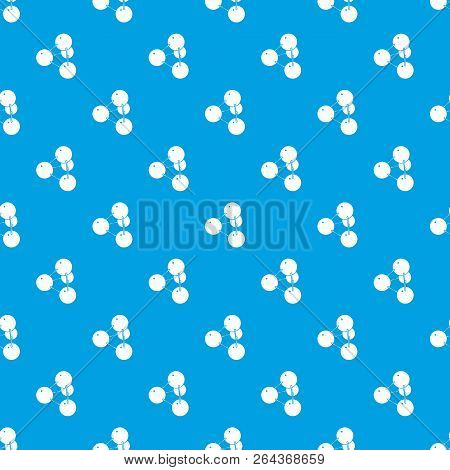 Pyramide Molecule Pattern Vector Seamless Blue Repeat For Any Use