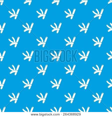 Bacilli Pattern Vector Seamless Blue Repeat For Any Use