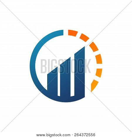 Alpha And Growth Symbol Logo Template. Graph Chart And Alfa Vector Design. Finance Illustration