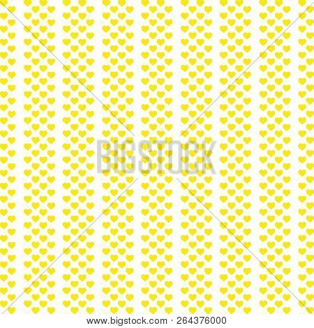Yllow Seamless Heart Pattern White Background .eps 10