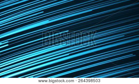 Beautiful Light Photons Running Fast Color. Looped Animation Of Glowing Lines. Beautiful Neon Line S