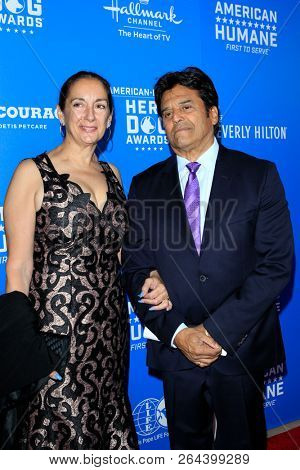 LOS ANGELES - SEP 29:  Nanette Mirkovich, Erik Estrada at the  2018 American Humane Hero Dog Awards at the Beverly Hilton Hotel on September 29, 2018 in Beverly Hills, CA