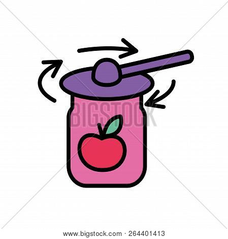 Tightening The Rims On The Jar Lids. Flat Style. Vector Illustration. Cooking Concept