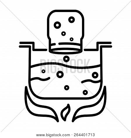 Steam Sterilization Of Cans. Line Art Style. Vector Illustration. Cooking Concept