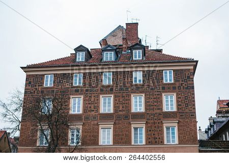 Traditional Residential Building In Warsaw In Poland.