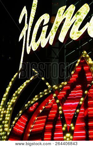 Las Vegas, Nv/usa - Sep 16,2018: Exterior Views Of The Flamingo Casino Resort On The Las Vegas Strip