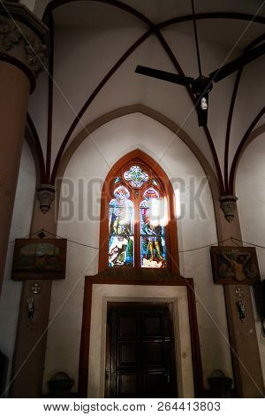 Interior View To The Sacred Heart Of Jesus Cathedral - 31 October 2015 Lome, Togo