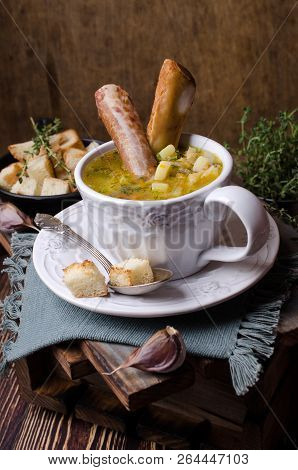 Traditional Thick Soup With Peas