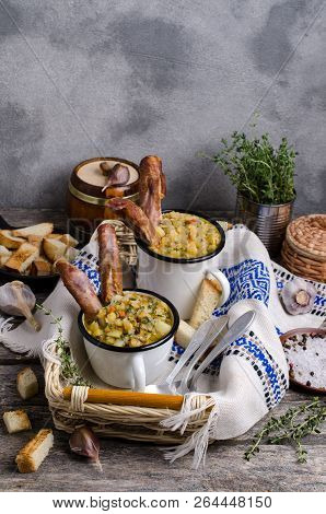 Traditional Thick Soup With Peas