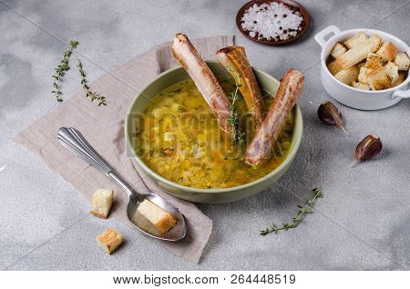 Traditional Thick Soup With Peas