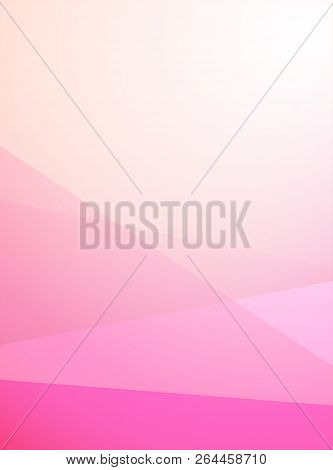 Vector Light Tender Abstract Background In Rose Magenta Color. Vertical Modern Wallpaper With Geomet