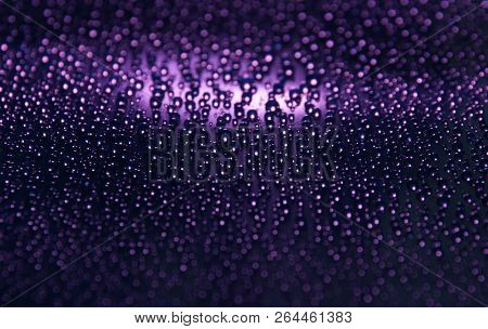Water Drops Abstract Holiday Background Purple Close Up