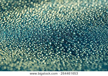 Water Drops Abstract Festive Sea Wave Background Close-up
