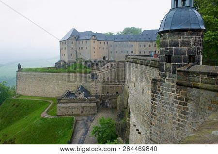 Koenigstein Im Taunus, Germany - May 23, 2010: Walls And Entrance To The Fortress Of Koenigstein In 