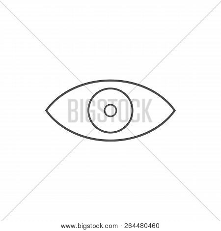 Eye Icon. Vector Illustration. Simple Flat Design.
