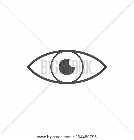 Eye Icon. Vector Illustration. Simple Flat Design.