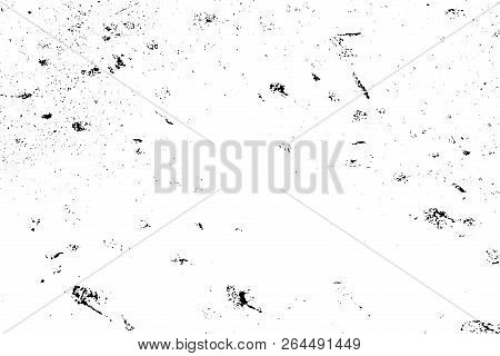 Grunge Used Dirty Background. Distress Urban Frame Texture. Brushed Black Paint Cover. Overlay Aged 