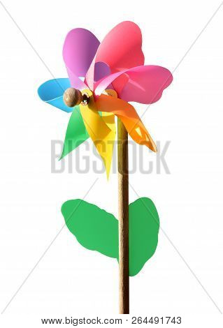 Windmill Toy Garden Deco Windflower Colorful Isolated