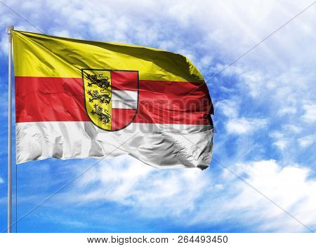 National Flag Of Carinthia On A Flagpole