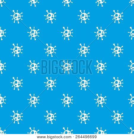 Chlamydia Virus Pattern Vector Seamless Blue Repeat For Any Use