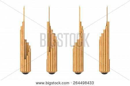 3d Rendering. 180 Degree Round View Of Thai Pan Pipe Khean With Clipping Path Isolated On White Back