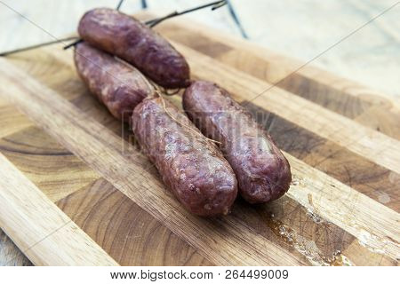 Sausages Cooked In The Smoker