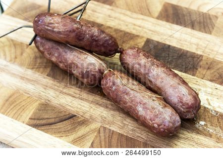 Sausages Cooked In The Smoker