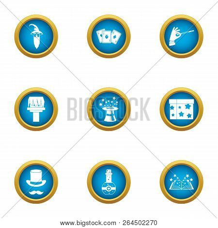 Faerie Icons Set. Flat Set Of 9 Faerie Vector Icons For Web Isolated On White Background
