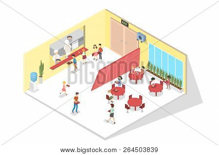 Children Have Lunch In The School Cantine
