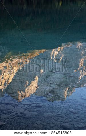 Zugspitze Seen From The Eibsee In Fall