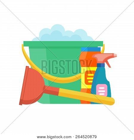 Detergents, Cleaning Product . Stock Flat Vector Illustration Set