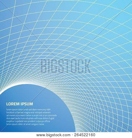 Abstract Background With Geometric Cobwebs. Distortion Of Space And Matter.