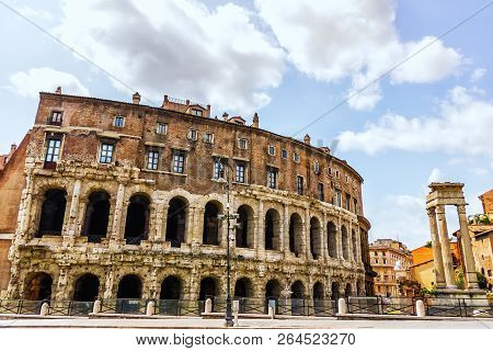 The Beautiful Theatre Of Marcellus, Rome, Italy