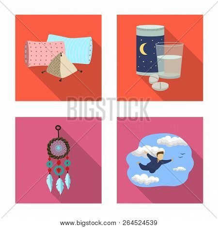 Isolated Object Of Dreams And Night Sign. Collection Of Dreams And Bedroom Vector Icon For Stock.
