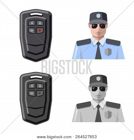 Vector Illustration Of Office And House Logo. Set Of Office And System Stock Vector Illustration.