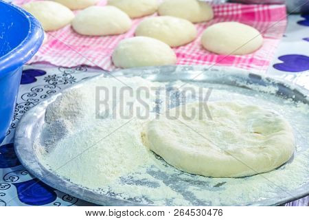 Coocing The Traditional Georgian Dish Kubdari With Meat, Svaneti
