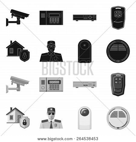 Vector Design Of Office And House Icon. Set Of Office And System Stock Vector Illustration.