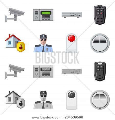 Vector Design Of Office And House Icon. Set Of Office And System Stock Vector Illustration.