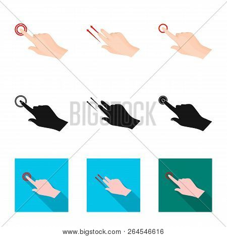 Vector Design Of Touchscreen And Hand Icon. Set Of Touchscreen And Touch Vector Icon For Stock.