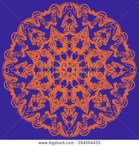 Handwrighting Pattern In Shape Of Snowflake Woth Xmas Party Design