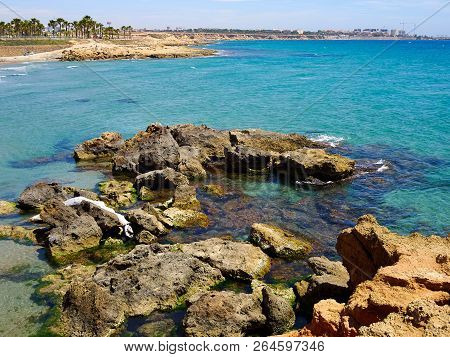 Popular Great Summer Vacation Travel Destination Playa Flamenca Beach Orihuela Costa Alicante Provin